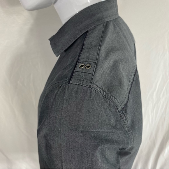 INC International Concepts Gray Shoulder Strap Button Down - Picture 5 of 7